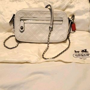 White coach crossbody bag
